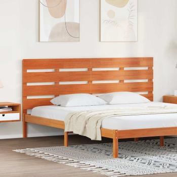 ARDEBO.de - Kopfteil Wachsbraun 200,5 x 3 x 80 cm Massivholz Kiefer