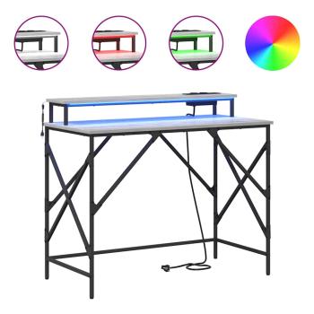 Schreibtisch Grau Sonoma 100 x 50 x 86.5 cm Holzwerkstoff