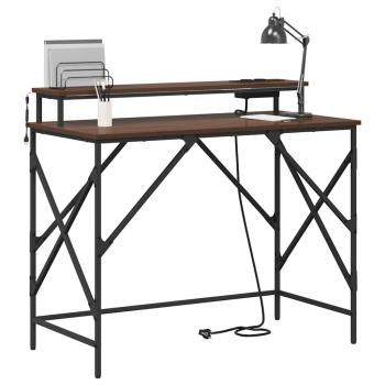 Schreibtisch Braune Eiche 100 x 50 x 86.5 cm Holzwerkstoff