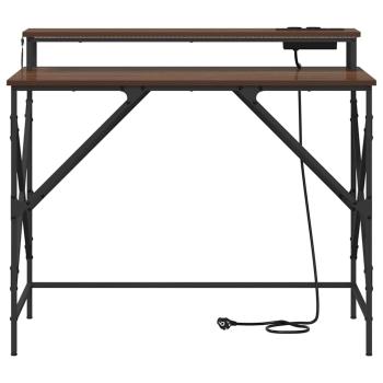 Schreibtisch Braune Eiche 100 x 50 x 86.5 cm Holzwerkstoff