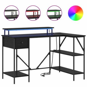 Schreibtisch Schwarze Eiche 120 x 79 x 86.5 cm Holzwerkstoff