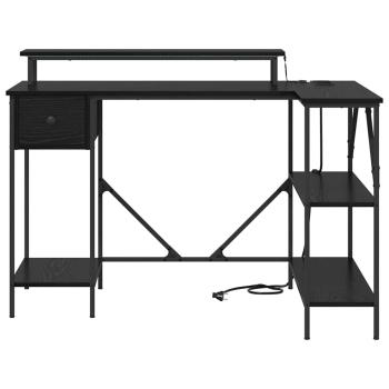 Schreibtisch Schwarze Eiche 120 x 79 x 86.5 cm Holzwerkstoff