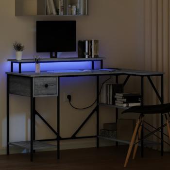 Schreibtisch Grau Sonoma 120 x 79 x 86.5 cm Holzwerkstoff