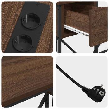 Schreibtisch Braune Eiche 120 x 79 x 86.5 cm Holzwerkstoff