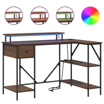Schreibtisch Braune Eiche 120 x 79 x 86.5 cm Holzwerkstoff