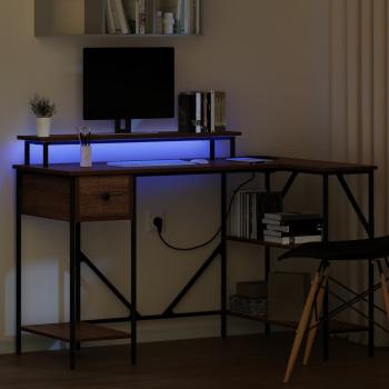 Schreibtisch Braune Eiche 120 x 79 x 86.5 cm Holzwerkstoff