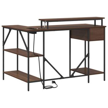 Schreibtisch Braune Eiche 120 x 79 x 86.5 cm Holzwerkstoff