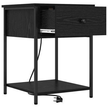 Nachttische 2 pcs Schwarze Eiche 42 x 41 x 56 cm Holzwerkstoff