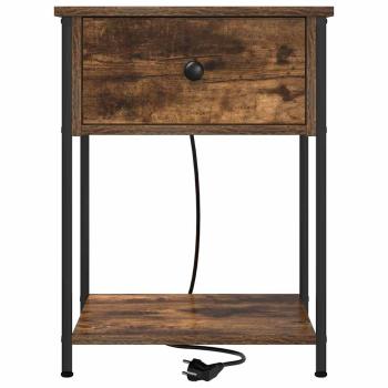 Nachttische 2 pcs Räuchereiche 42 x 41 x 56 cm Holzwerkstoff