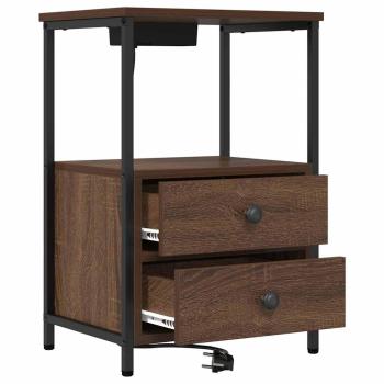 Nachttisch Braun Eichen-Optik 40 x 31 x 60 cm Holzwerkstoff