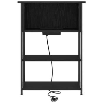 Nachttisch Schwarze Eiche 38 x 31 x 61 cm Holzwerkstoff