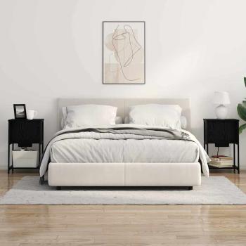 Nachttisch 2 pcs Schwarze Eiche 38 x 31 x 61 cm Holzwerkstoff