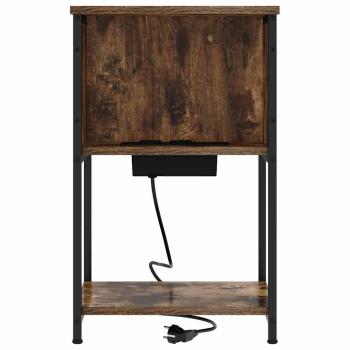 Nachttisch 2 pcs Räuchereiche 38 x 31 x 61 cm Holzwerkstoff