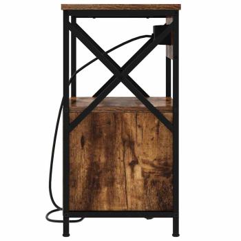 Nachttisch 2 pcs Räuchereiche 40 x 31 x 60 cm Holzwerkstoff