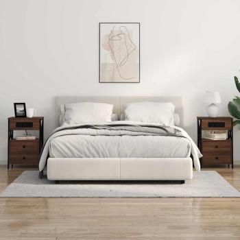 Nachttisch Braune Eiche 40 x 31 x 60 cm Holzwerkstoff