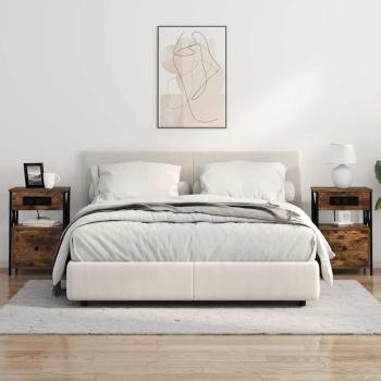 Nachttische 2 pcs Räuchereiche 40 x 31 x 60 cm Holzwerkstoff