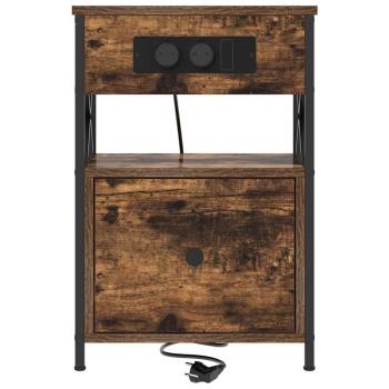 Nachttische 2 pcs Räuchereiche 40 x 31 x 60 cm Holzwerkstoff