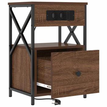 Nachttisch Braune Eiche 40 x 31 x 60 cm Holzwerkstoff