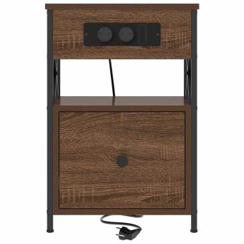 Nachttisch Braune Eiche 40 x 31 x 60 cm Holzwerkstoff