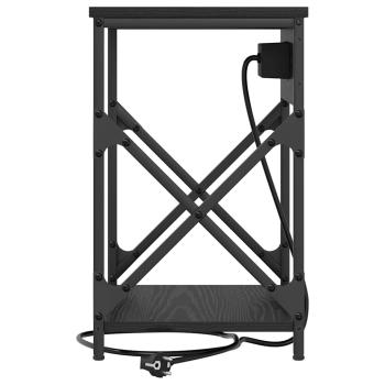 Nachttisch Schwarz Eiche 41 x 31 x 51 cm Holzwerkstoff