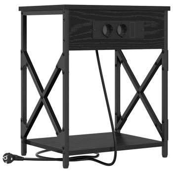 Nachttisch 2 pcs Schwarz Eiche 41 x 31 x 51 cm Holzwerkstoff