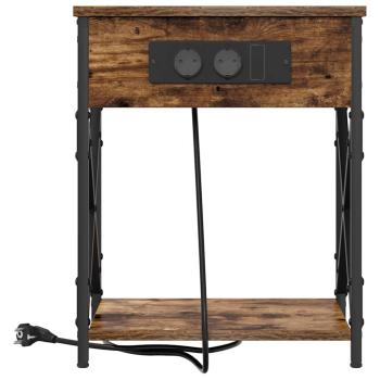 Nachttisch 2 pcs Rauch-Eiche 41 x 31 x 51 cm Holzwerkstoff