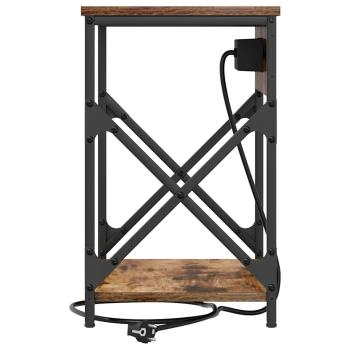 Nachttisch 2 pcs Rauch-Eiche 41 x 31 x 51 cm Holzwerkstoff