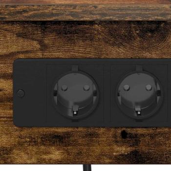 Nachttisch 2 pcs Rauch-Eiche 41 x 31 x 51 cm Holzwerkstoff