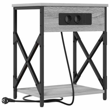 Nachttisch 2 stk. Graues Sonoma 41 x 31 x 51 cm Holzwerkstoff