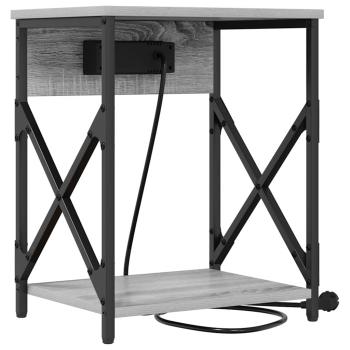 Nachttisch 2 stk. Graues Sonoma 41 x 31 x 51 cm Holzwerkstoff
