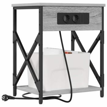 Nachttisch 2 stk. Graues Sonoma 41 x 31 x 51 cm Holzwerkstoff