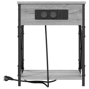 Nachttisch 2 stk. Graues Sonoma 41 x 31 x 51 cm Holzwerkstoff