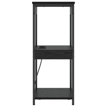 Nachttisch mit Ladestation Schwarze Eiche Holzwerkstoff