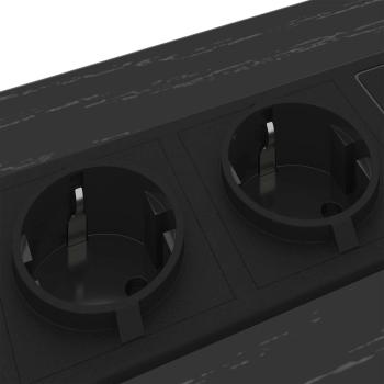 Nachttisch mit Ladestation Schwarze Eiche Holzwerkstoff