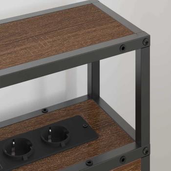 Stauraum-Kopfteil mit Kopfteil mit Speicher Braune Eiche 80 cm Holzwerkstoff