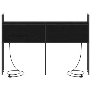 Stauraum-Kopfteil Schwarze Eiche 140 cm Holzwerkstoff
