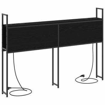 Stauraum-Kopfteil Schwarze Eiche 140 cm Holzwerkstoff