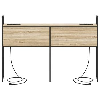 Stauraum-Kopfteil Sonoma Eiche 140 cm Holzwerkstoff