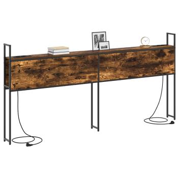 Stauraum-Kopfteil Räuchereiche 180 cm Holzwerkstoff