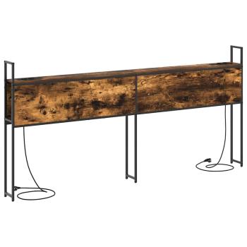Stauraum-Kopfteil Räuchereiche 180 cm Holzwerkstoff