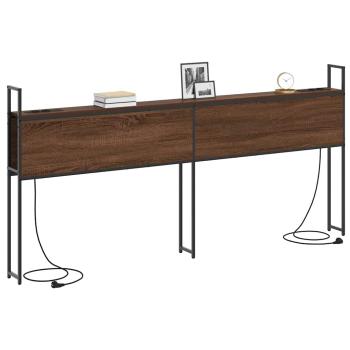 Stauraum-Kopfteil Braune Eiche 180 cm Holzwerkstoff