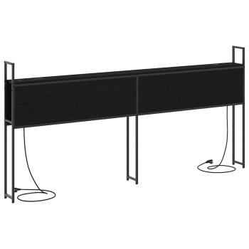 Stauraum-Kopfteil Schwarze Eiche 200 cm Holzwerkstoff