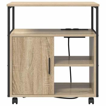 Büroschrank mit Rad Sonoma Eiche 60 x 46 x 67 cm Holzwerkstoff