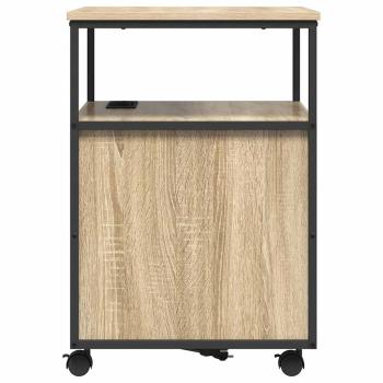 Büroschrank mit Rad Sonoma Eiche 60 x 46 x 67 cm Holzwerkstoff
