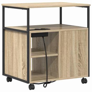 Büroschrank mit Rad Sonoma Eiche 60 x 46 x 67 cm Holzwerkstoff