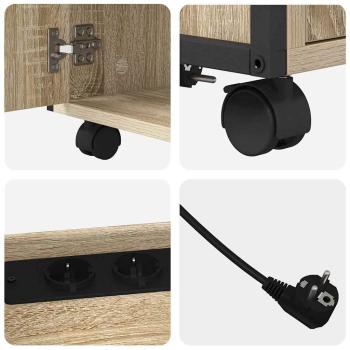 Büroschrank mit Rad Sonoma Eiche 60 x 46 x 67 cm Holzwerkstoff