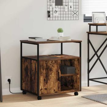 ARDEBO.de - Büroschrank mit Rad Räuchereiche 60 x 46 x 67 cm Holzwerkstoff