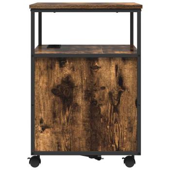 Büroschrank mit Rad Räuchereiche 60 x 46 x 67 cm Holzwerkstoff