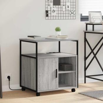 ARDEBO.de - Büroschrank mit Rad Grau Sonoma 60 x 46 x 67 cm Holzwerkstoff