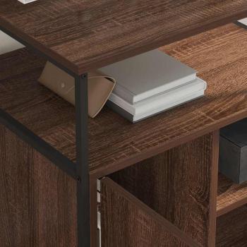 Büroschrank mit Rad Braune Eiche 60 x 46 x 67 cm Holzwerkstoff